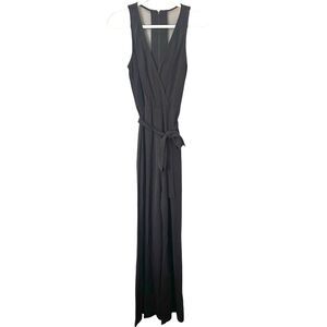 WAVERLY‎ GREY Mesh Back Straight Leg Jumpsuit Black NWT Sz 2